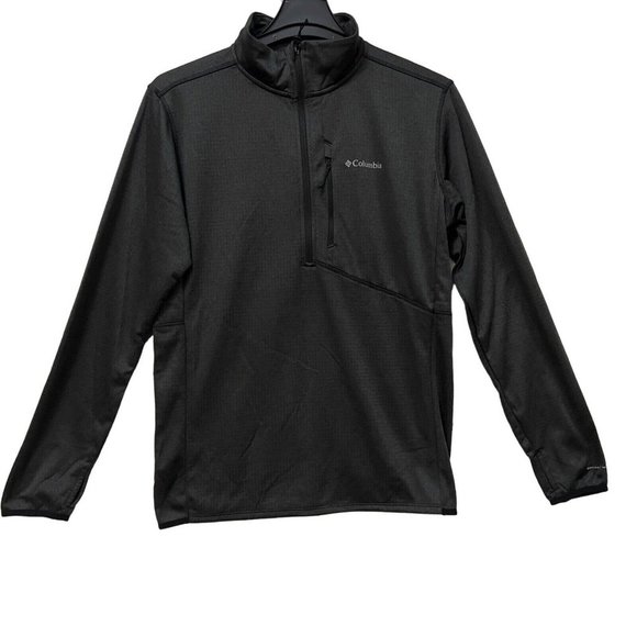 Columbia Men's Sweatshirt Park View Fleece Half Zip Pullover Dark Gray Medium - Picture 1 of 14